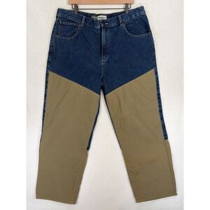 Guide Series Mens Relaxed Fit Brush Hunting Jeans Blue Denim Tan 40x30 Outdoor